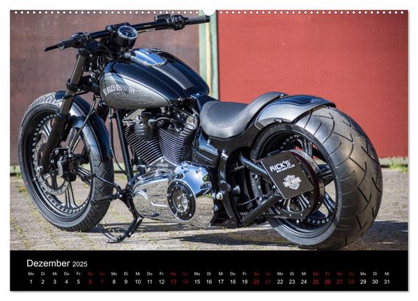 Produktbild: Exklusive Best of Fat Ass Custombike Edition, feinste Harleys mit fettem Hintern (Wandkalender 2025 DIN A2 quer), CALVENDO Monatskalender