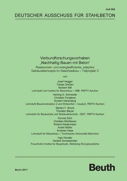 Produktbild: Verbundforschungsvorhaben "Nachhaltig Bauen mit Beton"