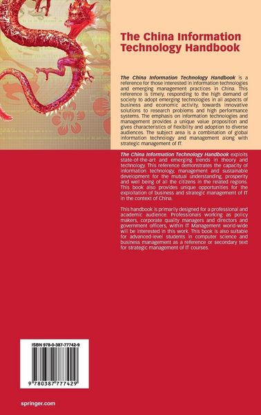 Produktbild: The China Information Technology Handbook