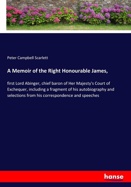 Produktbild: A Memoir of the Right Honourable James,