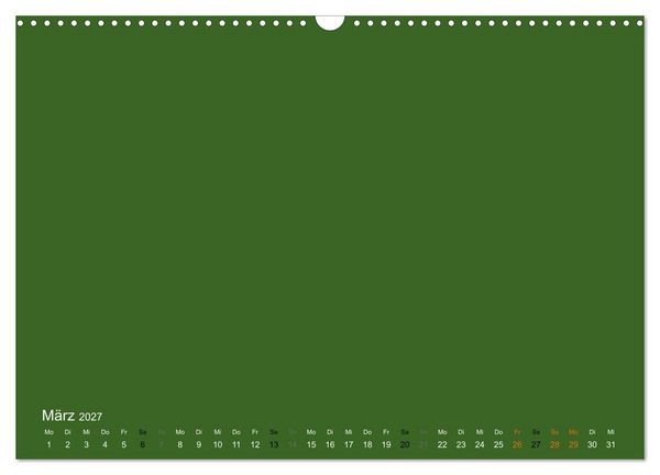Produktbild: Bastelkalender - dunkel Gr&uuml;n (Wandkalender 2027 DIN A3 quer), CALVENDO Monatskalender