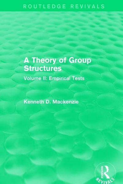 Produktbild: Mackenzie, K: A Theory of Group Structures