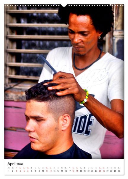 Produktbild: Cuba Coiffeur - Frisch frisiert in Havanna (hochwertiger Premium Wandkalender 2026 DIN A2 hoch), Kunstdruck in Hochglanz