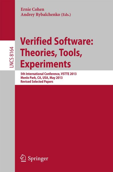Produktbild: Verified Software: Theorie, Tools, Experiments