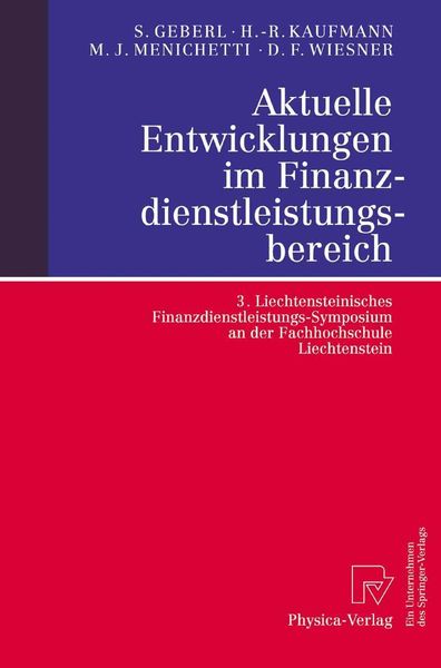 Produktbild: Aktuelle Entwicklungen im Finanzdienstleistungsbereich