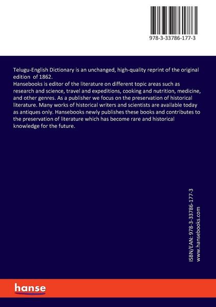 Produktbild: Telugu-English Dictionary
