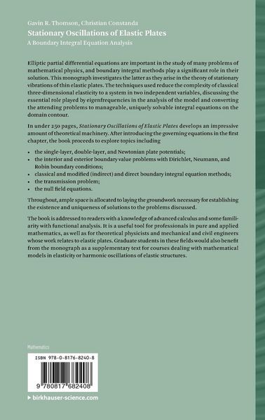 Produktbild: Stationary Oscillations of Elastic Plates