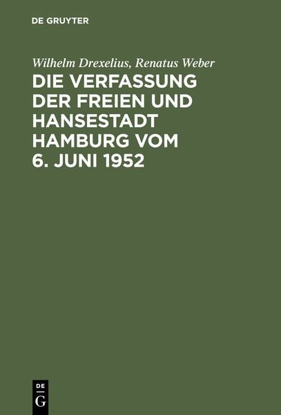 Produktbild: Die Verfassung der Freien und Hansestadt Hamburg vom 6. Juni 1952