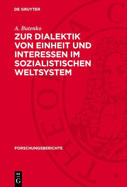 Produktbild: Zur Dialektik von Einheit und Interessen im sozialistischen Weltsystem