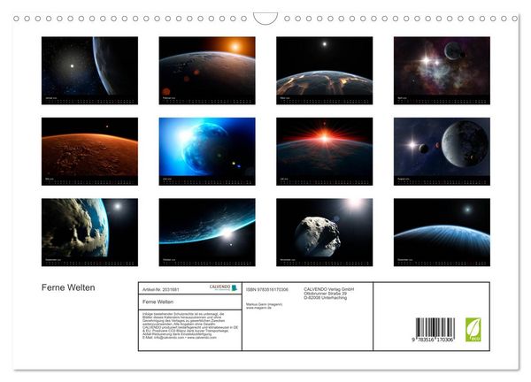 Produktbild: Ferne Welten (Wandkalender 2026 DIN A3 quer), CALVENDO Monatskalender