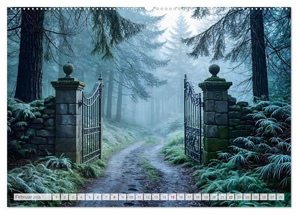 Produktbild: Fl&uuml;stern der Verg&auml;nglichkeit - Gothic Dark Nature Landschaften (hochwertiger Premium Wandkalender 2026 DIN A2 quer), Kunstdruck in Hochglanz