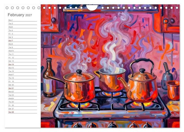 Produktbild: Painted Kitchen Moments - Twelve expressive interiors (Wall Calendar 2027 DIN A4 landscape), CALVENDO 12 Month Wall Calendar