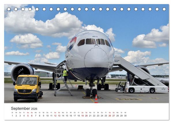 Produktbild: Ein Jahr am Flughafen Stuttgart (Tischkalender 2026 DIN A5 quer), CALVENDO Monatskalender