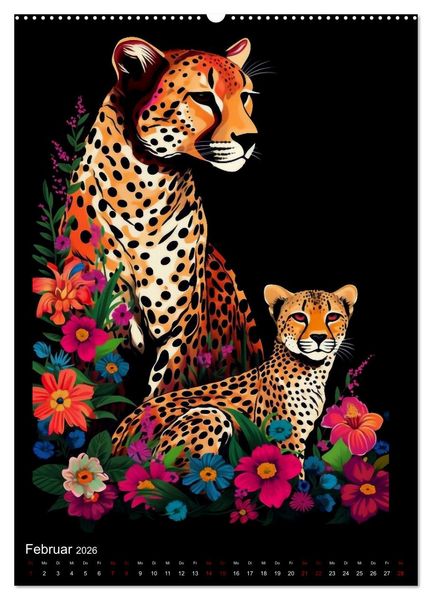 Produktbild: Afrikanische Tierfamilien (Wandkalender 2026 DIN A2 hoch), CALVENDO Monatskalender