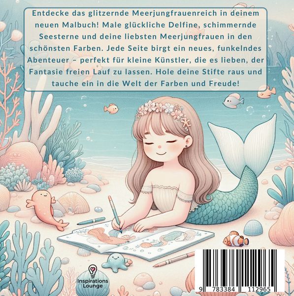 Produktbild: Mein Meerjungfrauen Malbuch: Kreative Ausmalbilder f&uuml;r M&auml;dchen!