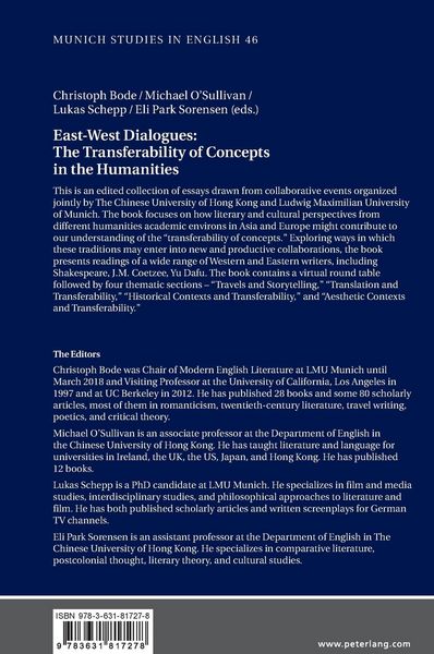 Produktbild: East-West Dialogues: The Transferability of Concepts in the Humanities