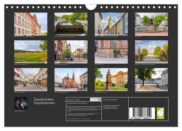 Produktbild: Zweibr&uuml;cken Impressionen (Wandkalender 2026 DIN A4 quer), CALVENDO Monatskalender