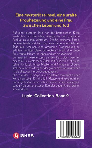 Produktbild: Ars&eacute;ne Lupin und die Insel der 30 S&auml;rge. Detektivroman. Maurice Leblanc