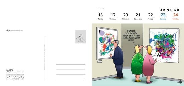 Produktbild: Uli Stein Postkartenkalender 2027