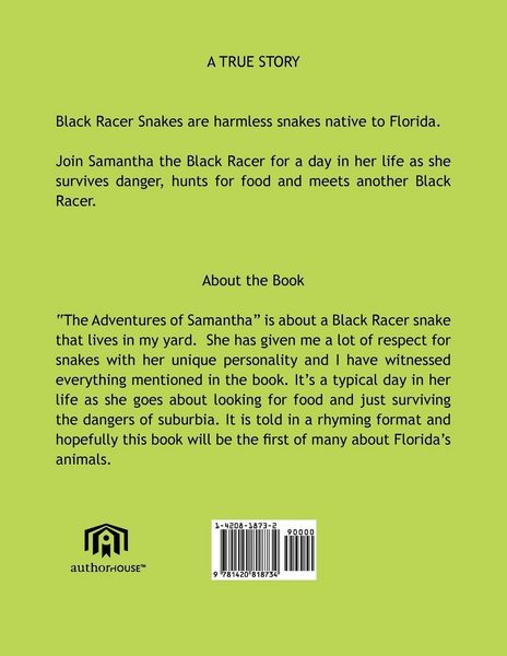 Produktbild: The Adventures of Samantha The Black Racer Snake