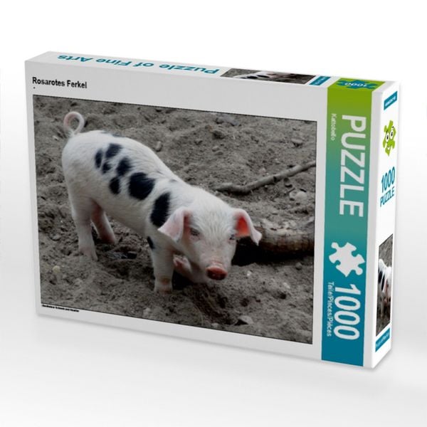 CALVENDO Puzzle Rosarotes Ferkel | 1000 Teile Lege-Größe 64x48cm Foto-Puzzle für glückliche Stunden