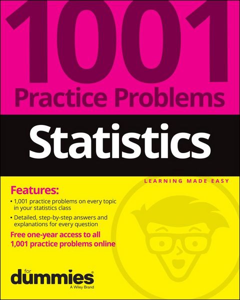 Produktbild: Statistics: 1001 Practice Problems For Dummies (+ Free Online Practice)
