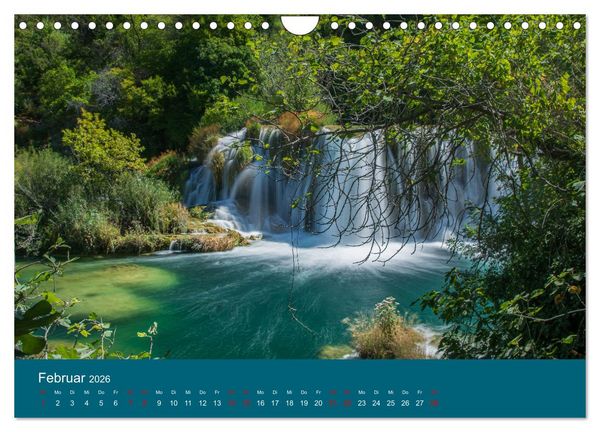 Produktbild: Nationalpark Krka - Wasser-Wunderwelt in Dalmatien (Wandkalender 2026 DIN A4 quer), CALVENDO Monatskalender
