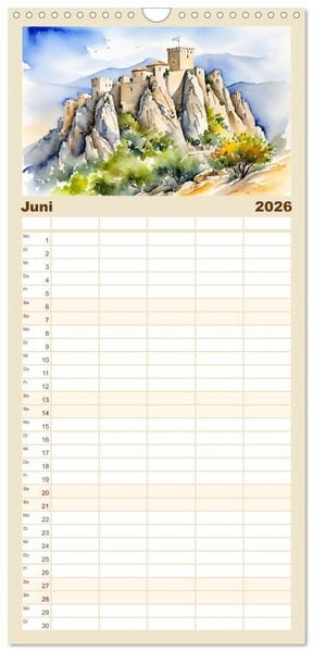 Produktbild: Familienplaner 2026 - Kalimera Griechenland mit 5 Spalten (Wandkalender, 21 x 45 cm) CALVENDO