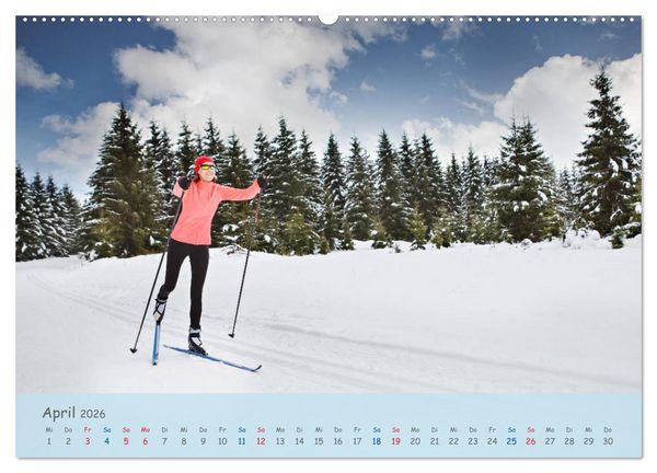 Produktbild: Langlaufen - f&uuml;r K&ouml;rper und Seele (hochwertiger Premium Wandkalender 2026 DIN A2 quer), Kunstdruck in Hochglanz
