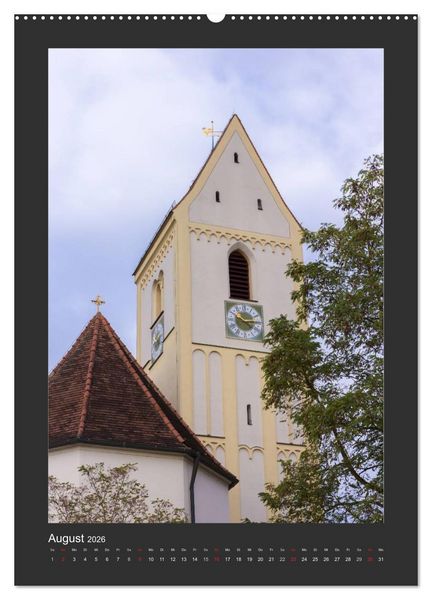 Produktbild: Kircht&uuml;rme im Landkreis F&uuml;rstenfeldbruck (hochwertiger Premium Wandkalender 2026 DIN A2 hoch), Kunstdruck in Hochglanz
