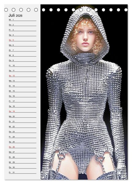 Produktbild: Armor Couture. Mode inspiriert vom Mittelalter (Tischkalender 2026 DIN A5 hoch), CALVENDO Monatskalender
