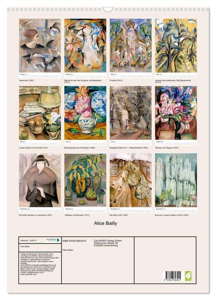 Produktbild: Alice Bailly (Wandkalender 2027 DIN A2 hoch), CALVENDO Monatskalender