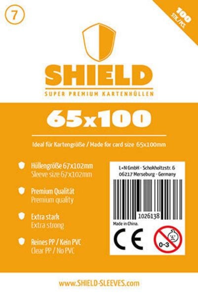 Shield Super Premium 7: Kartenhüllen für Karten bis 65 × 100 mm
