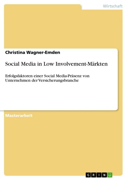 Produktbild: Social Media in Low Involvement-M&auml;rkten