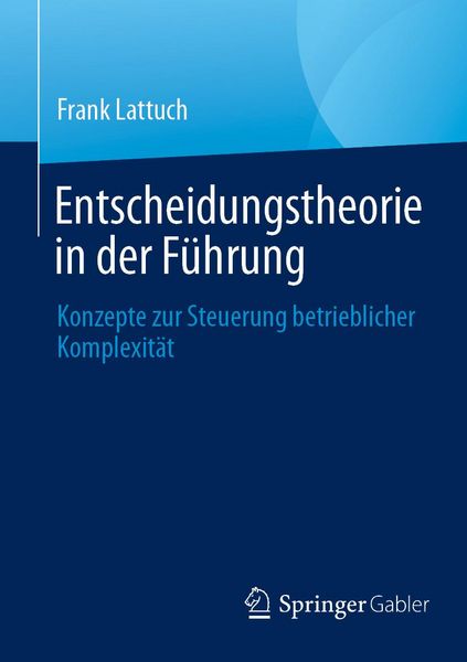 Produktbild: Entscheidungstheorie in der F&uuml;hrung