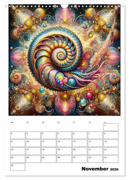 Produktbild: Mystische Nautilus (Wandkalender 2026 DIN A3 hoch), CALVENDO Monatskalender