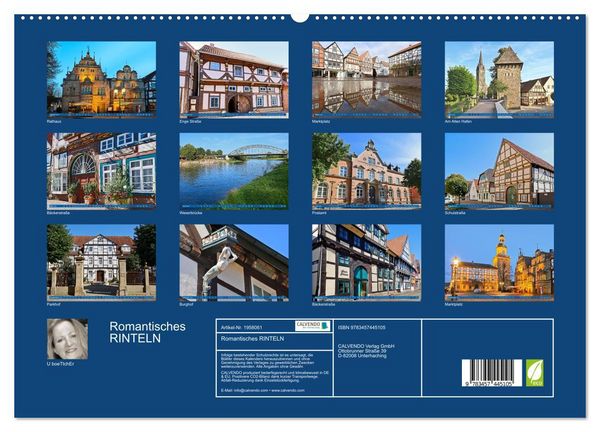 Produktbild: Romantisches RINTELN (hochwertiger Premium Wandkalender 2026 DIN A2 quer), Kunstdruck in Hochglanz