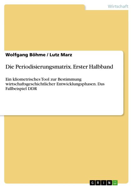 Produktbild: Die Periodisierungsmatrix. Erster Halbband