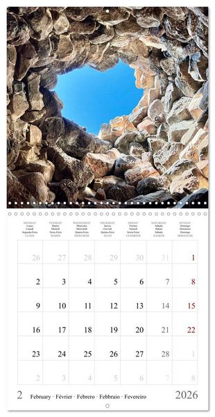 Produktbild: Sardegna - landscapes, sea and food from Sardinia (Wall Calendar 2026 12 &times; 12 Inch) CALVENDO 12 Month Wall Calendar