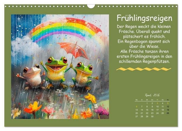 Produktbild: Kleine Tiere - Lustige Abenteuer (Wandkalender 2026 DIN A3 quer), CALVENDO Monatskalender
