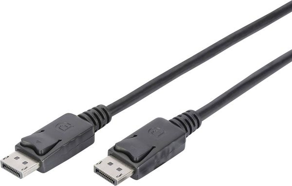 Digitus DisplayPort Anschlusskabel DisplayPort Stecker, DisplayPort Stecker 2.00 m Schwarz DB-340100-020-S Rund, doppelt