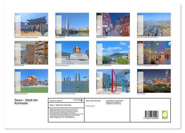 Produktbild: Seoul - Stadt der Kontraste (hochwertiger Premium Wandkalender 2026 DIN A2 quer), Kunstdruck in Hochglanz