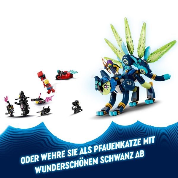 Produktbild: LEGO DREAMZzz 71476 Zoey und die Katzeneule Zian, Fantasy-Spielzeug-Katze