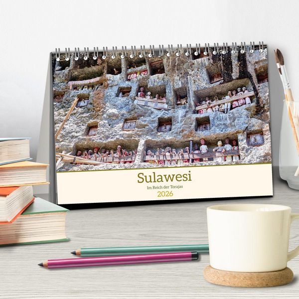 Produktbild: Sulawesi Im Reich der Torajas (Tischkalender 2026 DIN A5 quer), CALVENDO Monatskalender