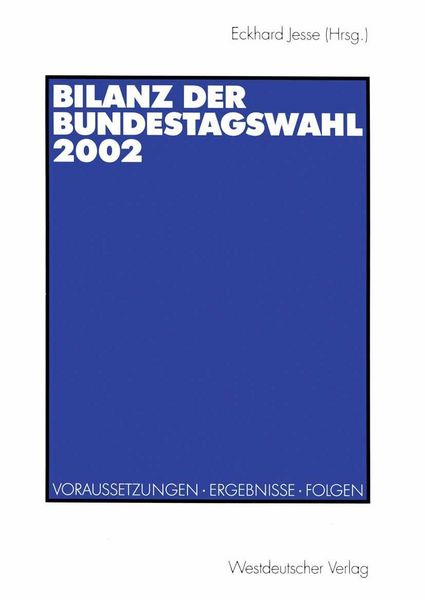 Produktbild: Bilanz der Bundestagswahl 2002