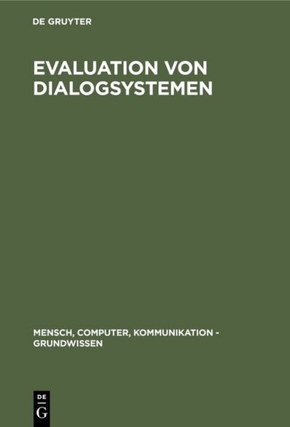Produktbild: Evaluation von Dialogsystemen