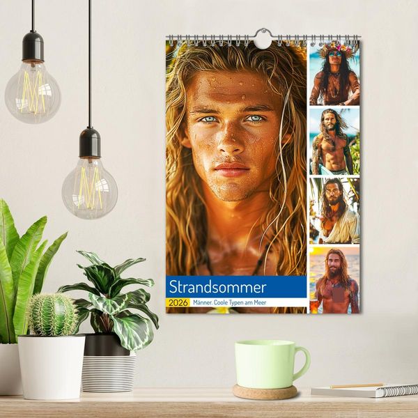 Produktbild: Strandsommer. M&auml;nner. Coole Typen am Meer (Wandkalender 2026 DIN A4 hoch), CALVENDO Monatskalender