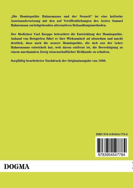 Produktbild: Die Hom&ouml;opathie Hahnemanns und der Neuzeit