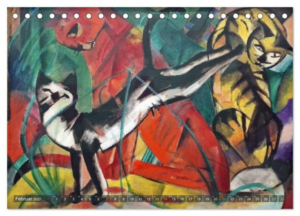 Produktbild: Expressionistische Tierwelten (Tischkalender 2027 DIN A5 quer), CALVENDO Monatskalender