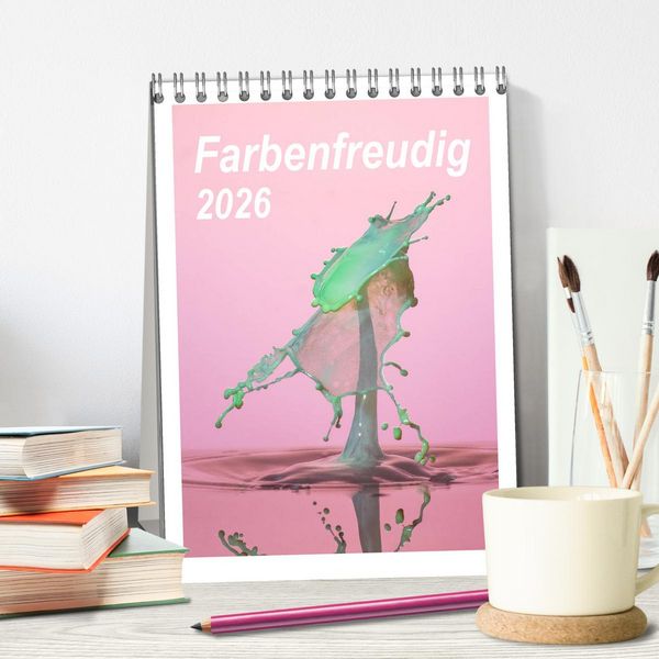 Produktbild: Farbenfreudig (Tischkalender 2026 DIN A5 hoch), CALVENDO Monatskalender